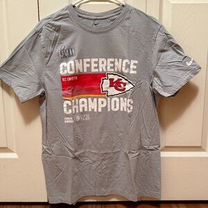 Mens Grey KC Chiefs Conference Champion T-Shirt